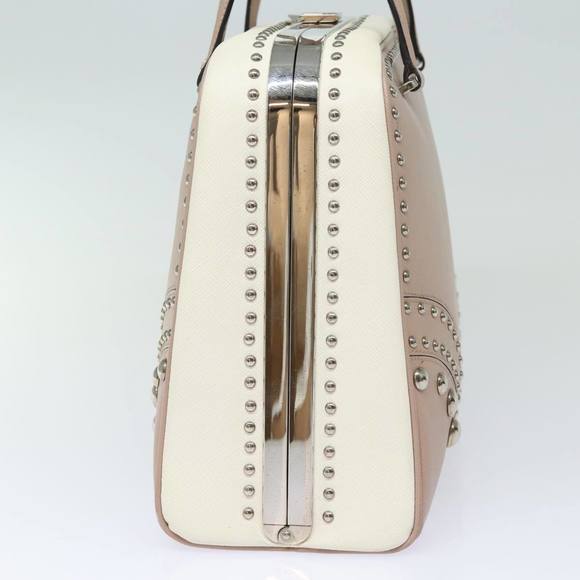 PRADA Hand Bag Safiano leather Pink Auth bs15840 - Picture 4 of 16